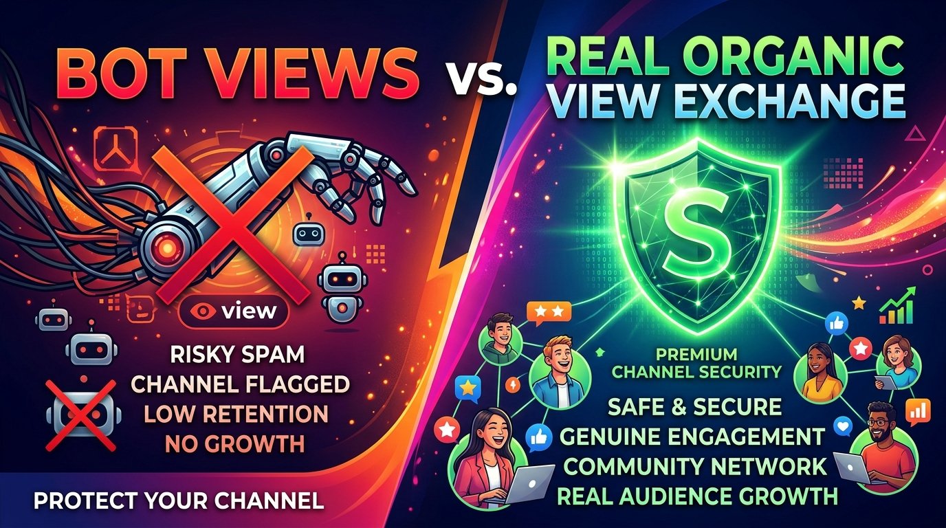 Why Bot Views Ruin YouTube Channels (And How Organic Exchange Works)